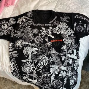 CHROME HEARTS AUTHENTIC MULTI LOGO T-SHIRT XXL